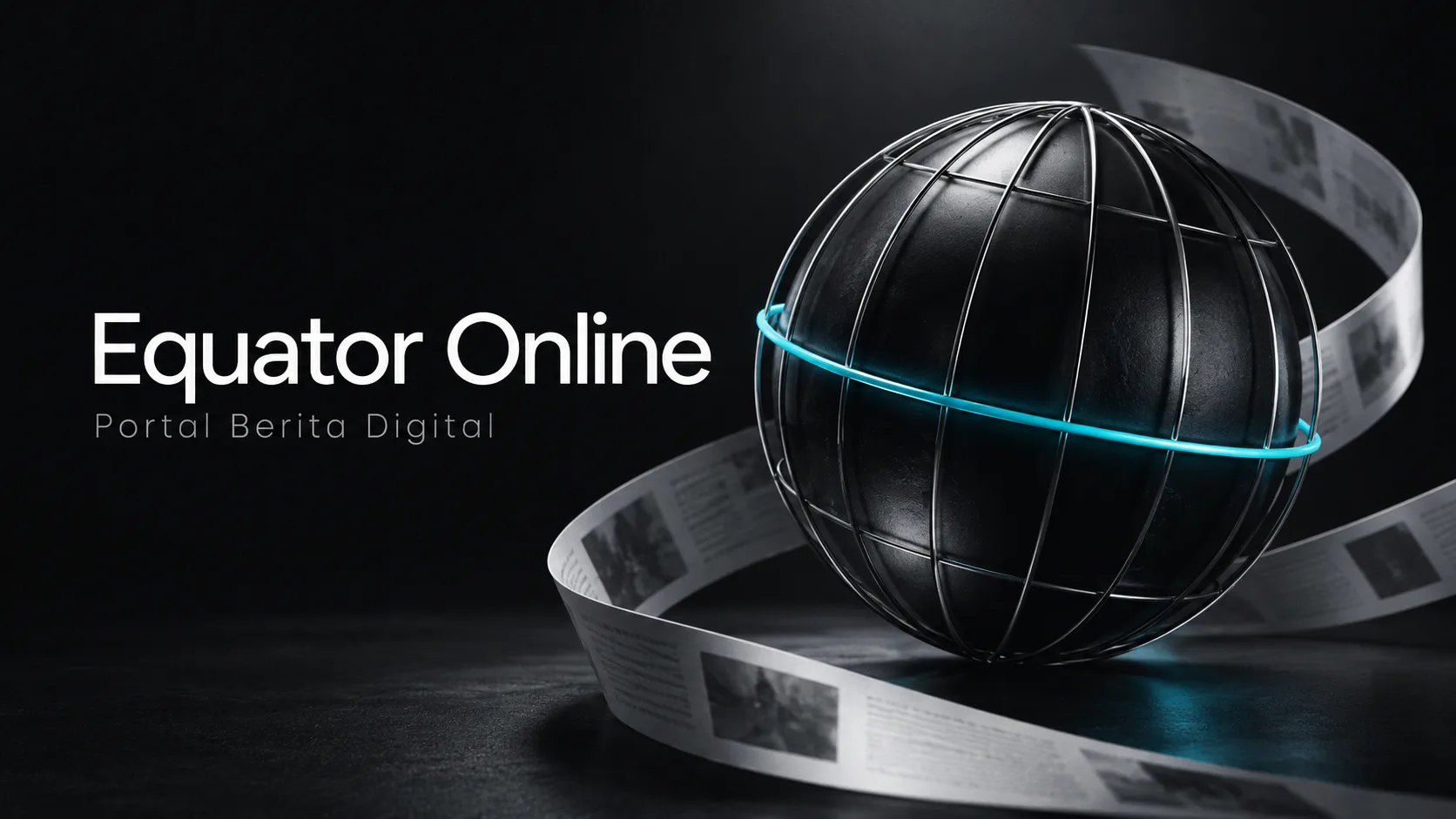 Tampilan halaman depan website berita Equator Online